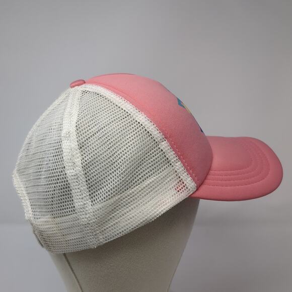 Florida Flamingo Snapback Mesh Back Trucker Hat Pink One Size Billabong - Picture 5 of 9